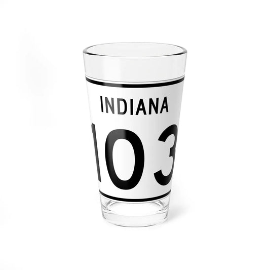 Indiana 103 (Indiana) (Road Sign) Pint Glass 16oz 16oz - Go Mug Yourself