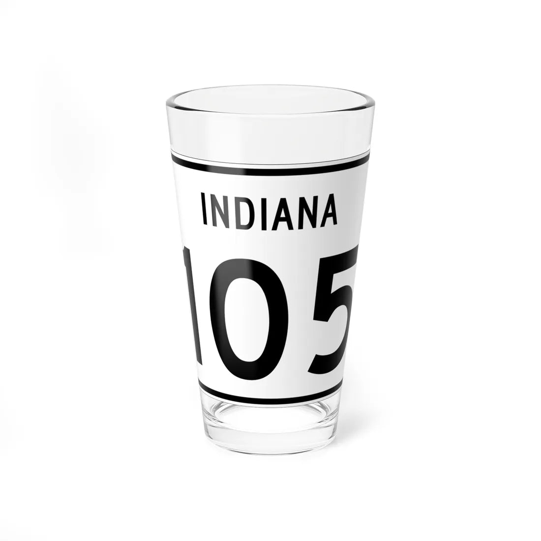 Indiana 105 (Indiana) (Road Sign) Pint Glass 16oz 16oz - Go Mug Yourself