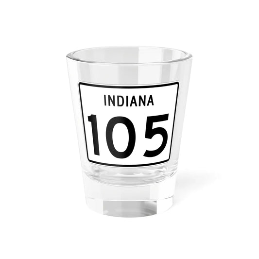 Indiana 105 (Indiana) (Road Sign) Shot Glass 1.5oz 1.5oz - Go Mug Yourself