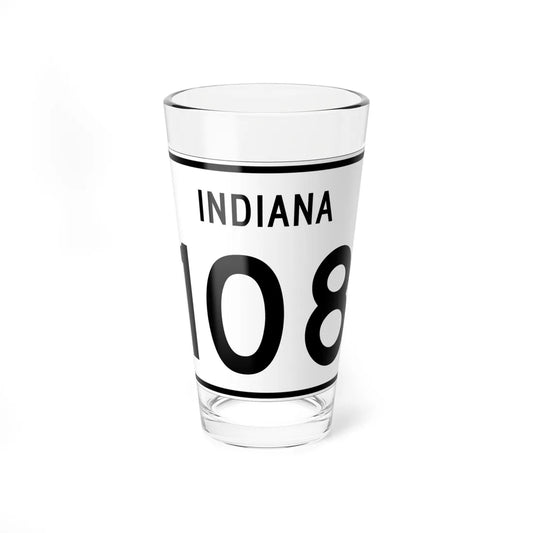 Indiana 108 (Indiana) (Road Sign) Pint Glass 16oz 16oz - Go Mug Yourself