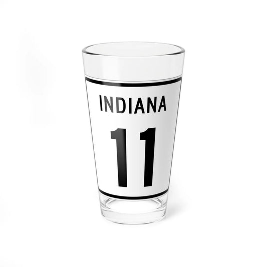 Indiana 11 (Indiana) (Road Sign) Pint Glass 16oz 16oz - Go Mug Yourself