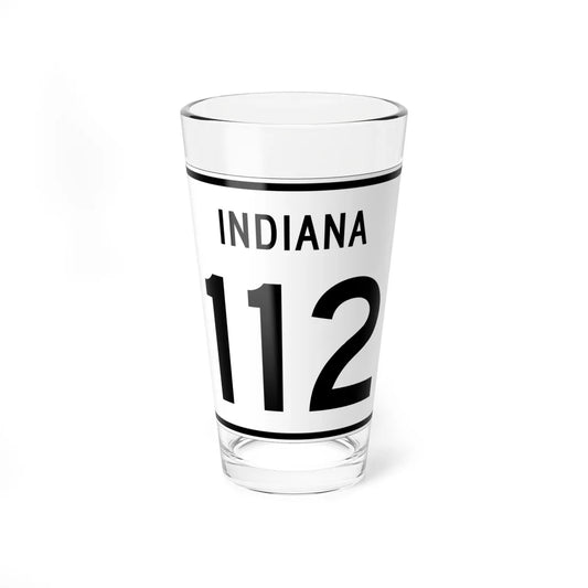 Indiana 112 (Indiana) (Road Sign) Pint Glass 16oz 16oz - Go Mug Yourself