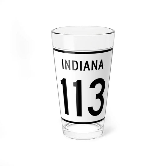 Indiana 113 1955 (Indiana) (Road Sign) Pint Glass 16oz 16oz - Go Mug Yourself