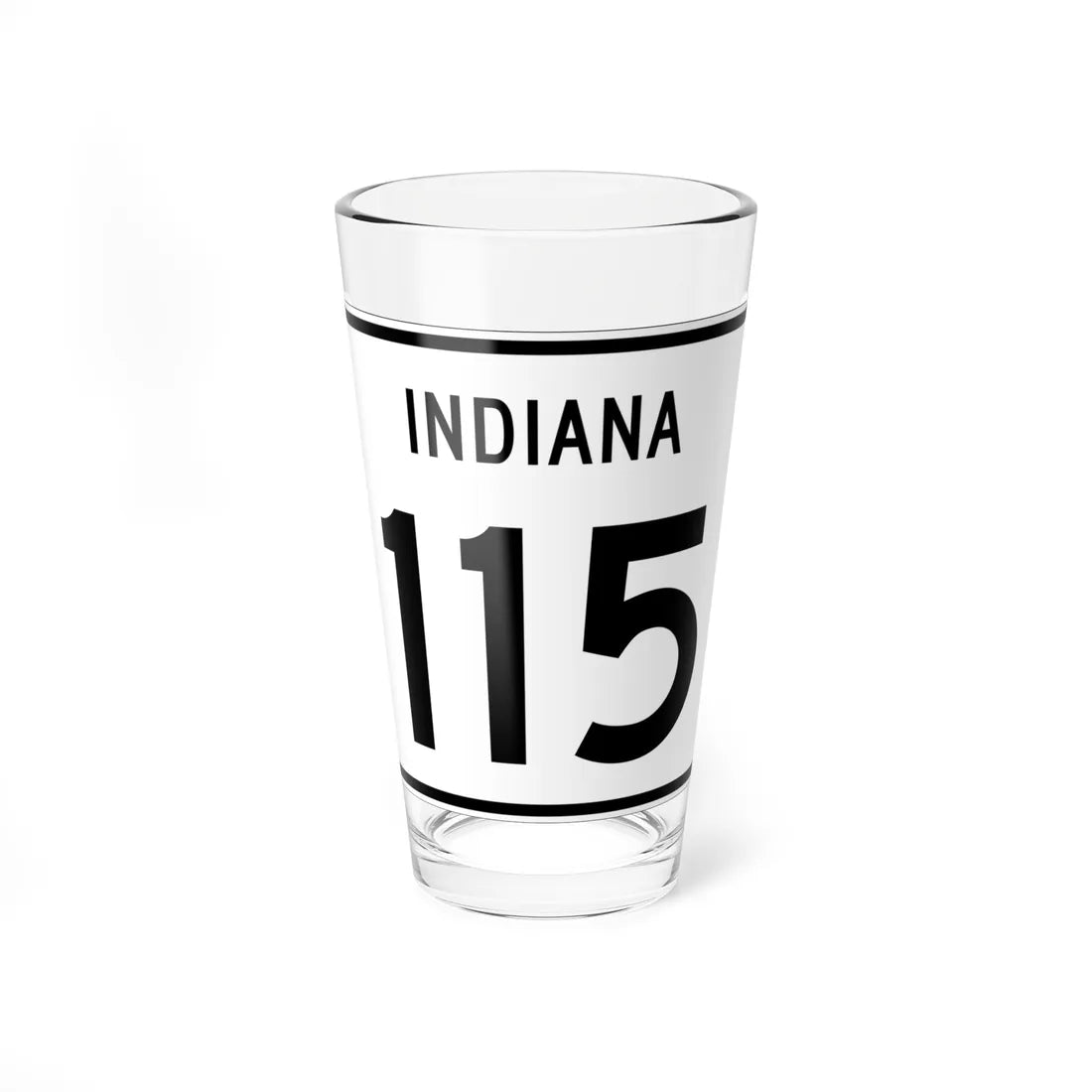Indiana 115 (Indiana) (Road Sign) Pint Glass 16oz 16oz - Go Mug Yourself