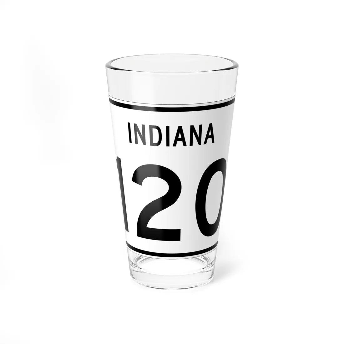 Indiana 120 (Indiana) (Road Sign) Pint Glass 16oz 16oz - Go Mug Yourself