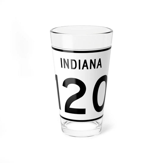 Indiana 120 (Indiana) (Road Sign) Pint Glass 16oz 16oz - Go Mug Yourself
