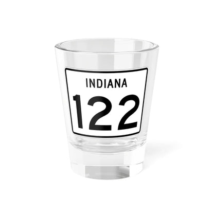 Indiana 122 (Indiana) (Road Sign) Shot Glass 1.5oz 1.5oz - Go Mug Yourself