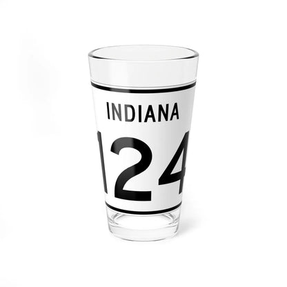 Indiana 124 (Indiana) (Road Sign) Pint Glass 16oz 16oz - Go Mug Yourself