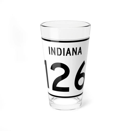 Indiana 126 (Indiana) (Road Sign) Pint Glass 16oz 16oz - Go Mug Yourself