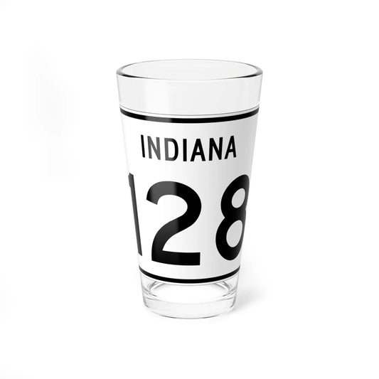 Indiana 128 (Indiana) (Road Sign) Pint Glass 16oz 16oz - Go Mug Yourself