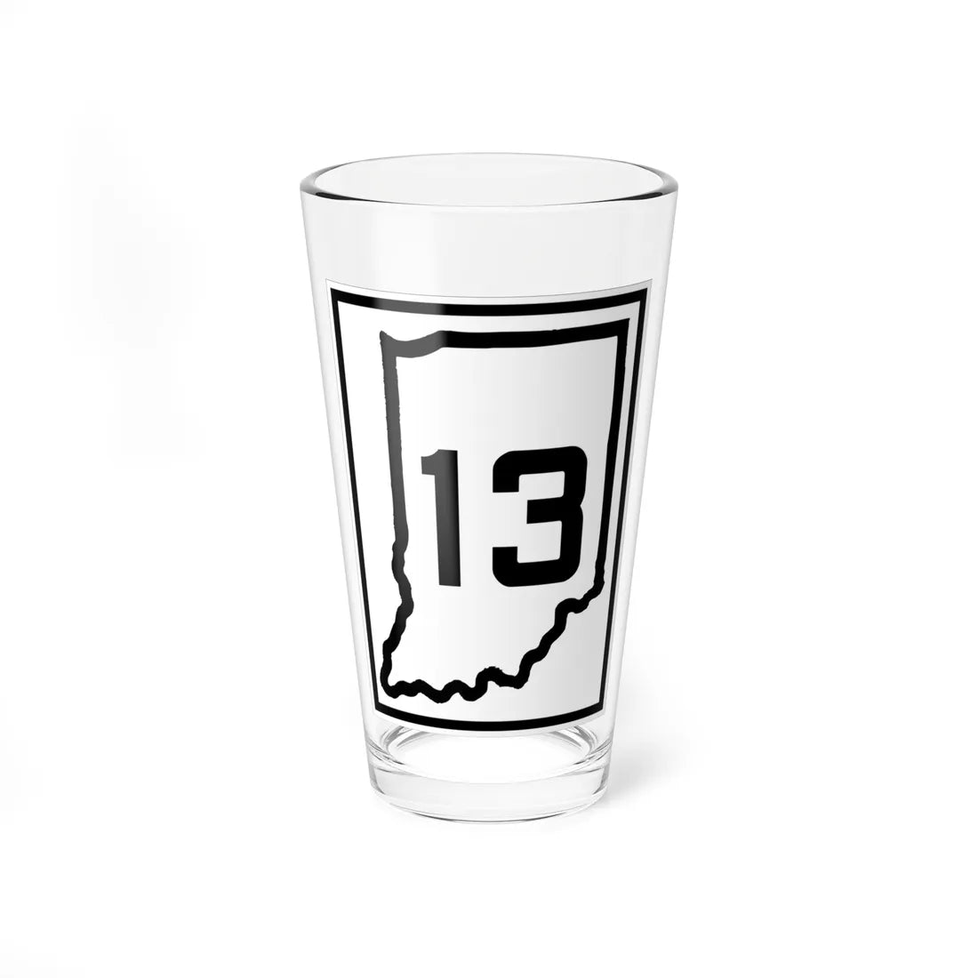 Indiana 13 1926 (Indiana) (Road Sign) Pint Glass 16oz 16oz - Go Mug Yourself