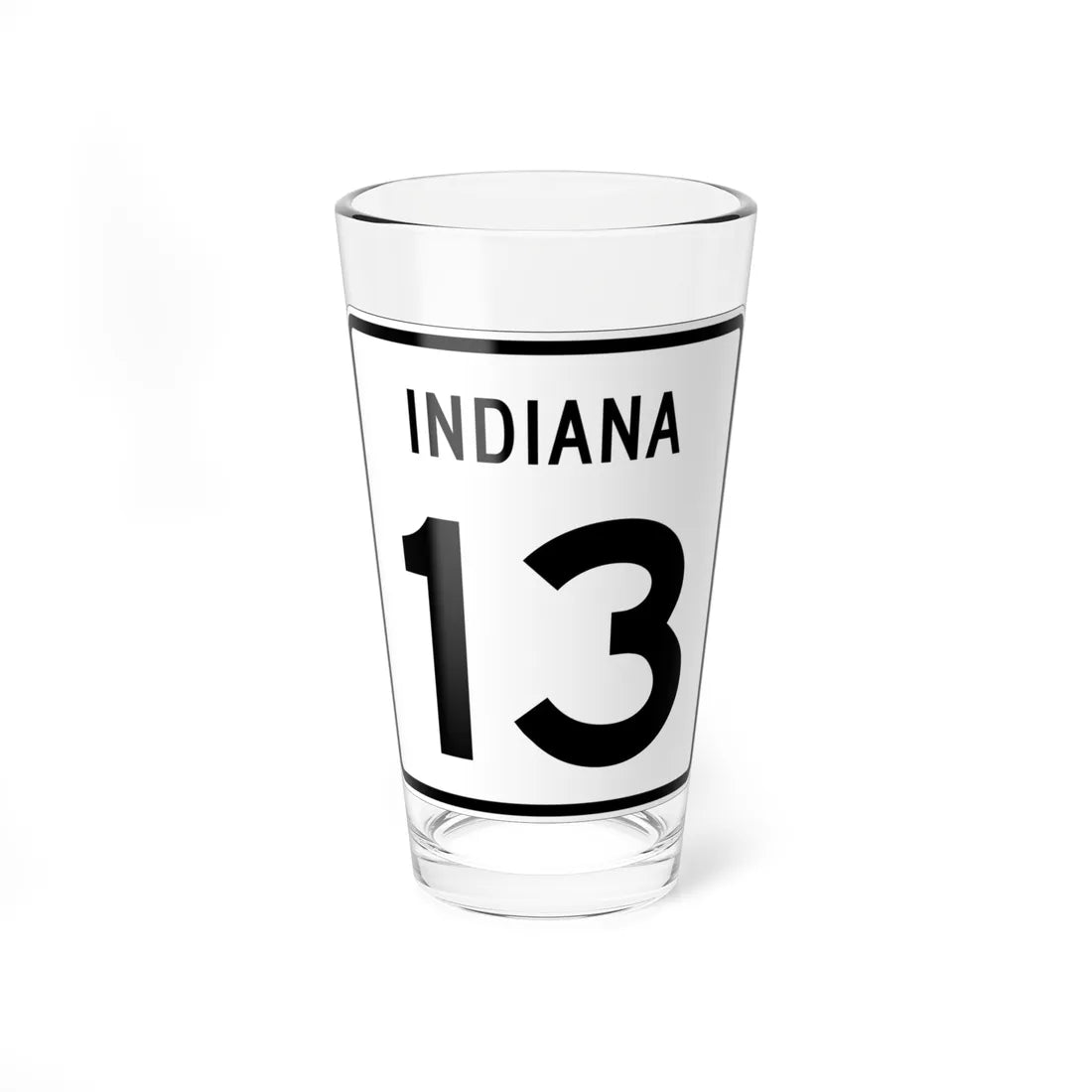 Indiana 13 1955 (Indiana) (Road Sign) Pint Glass 16oz 16oz - Go Mug Yourself