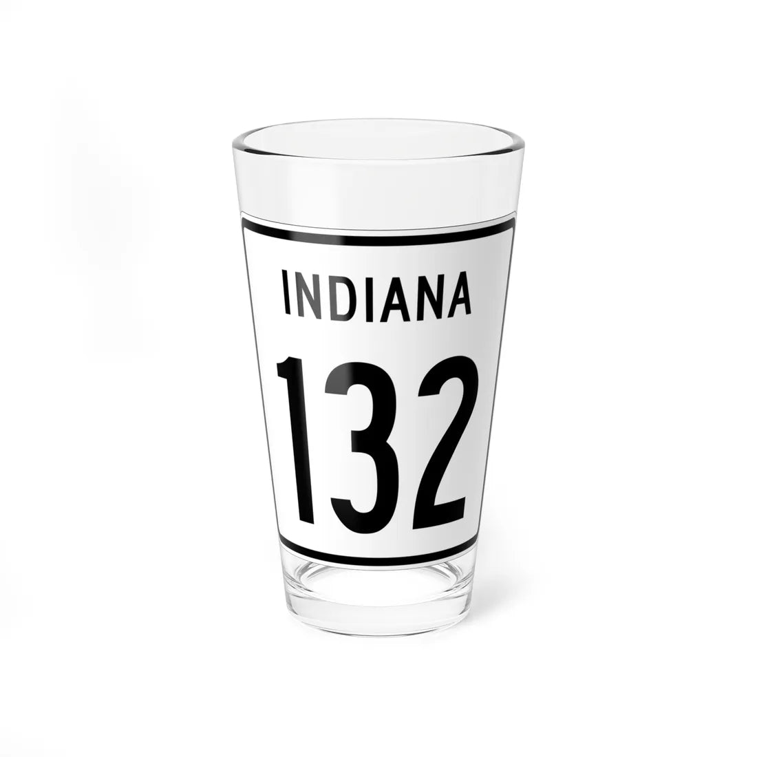 Indiana 132 1955 (Indiana) (Road Sign) Pint Glass 16oz 16oz - Go Mug Yourself