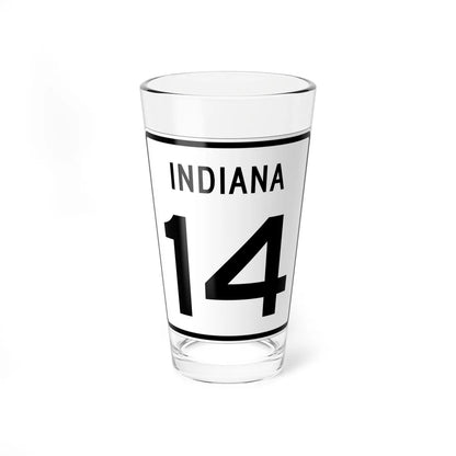 Indiana 14 1955 (Indiana) (Road Sign) Pint Glass 16oz 16oz - Go Mug Yourself