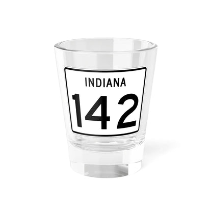 Indiana 142 (Indiana) (Road Sign) Shot Glass 1.5oz 1.5oz - Go Mug Yourself