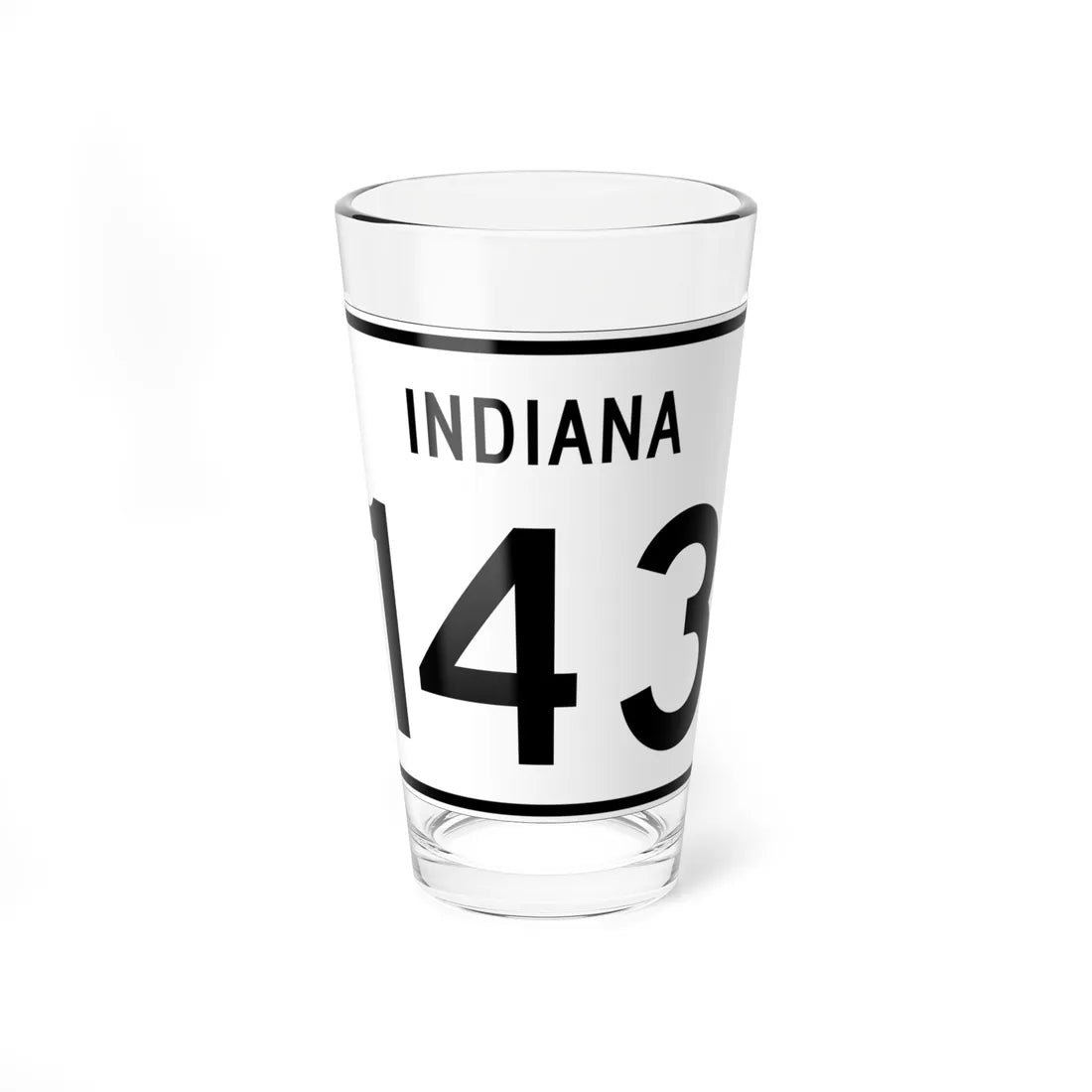 Indiana 143 (Indiana) (Road Sign) Pint Glass 16oz 16oz - Go Mug Yourself