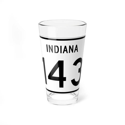 Indiana 143 (Indiana) (Road Sign) Pint Glass 16oz 16oz - Go Mug Yourself