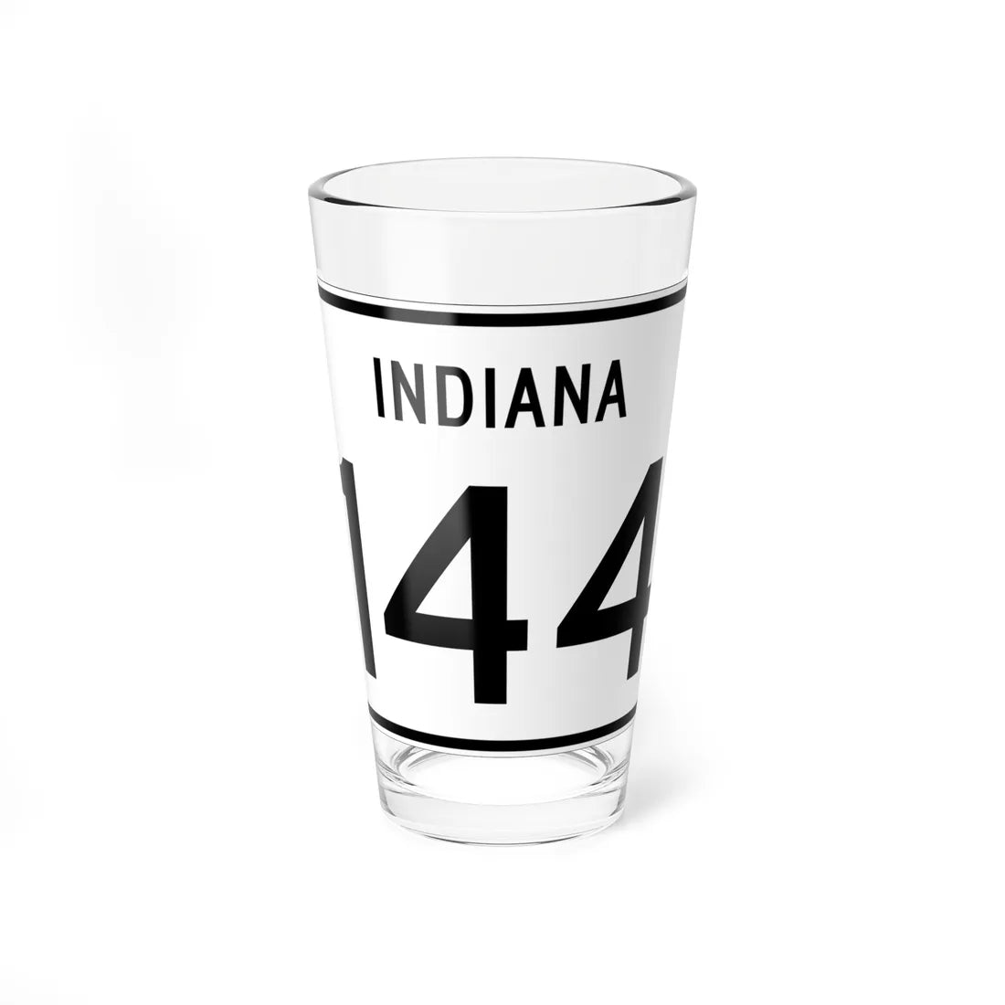 Indiana 144 (Indiana) (Road Sign) Pint Glass 16oz 16oz - Go Mug Yourself
