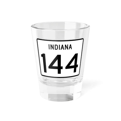 Indiana 144 (Indiana) (Road Sign) Shot Glass 1.5oz 1.5oz - Go Mug Yourself