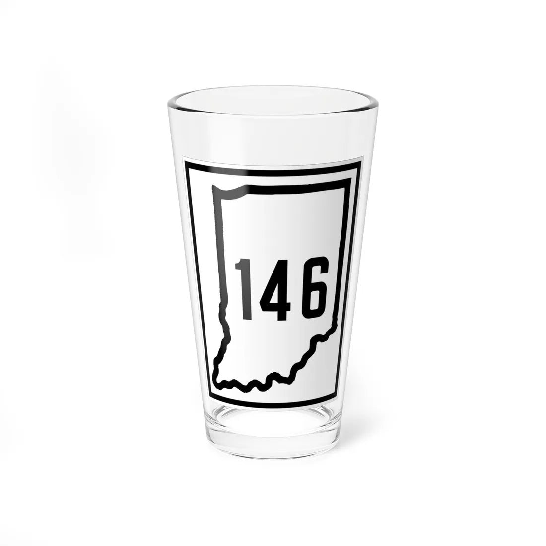 Indiana 146 1926 (Indiana) (Road Sign) Pint Glass 16oz 16oz - Go Mug Yourself