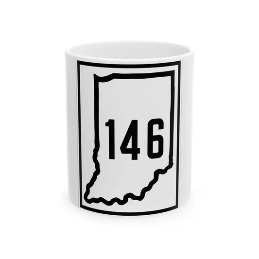 Indiana 146 1926 (Indiana) (Road Sign) White Coffee Mug 11oz - Go Mug Yourself