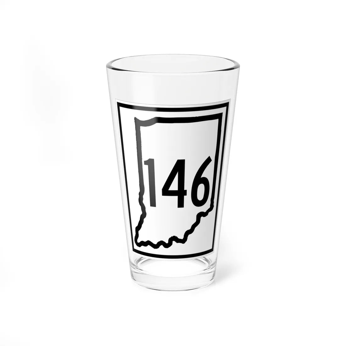 Indiana 146 1940 (Indiana) (Road Sign) Pint Glass 16oz 16oz - Go Mug Yourself