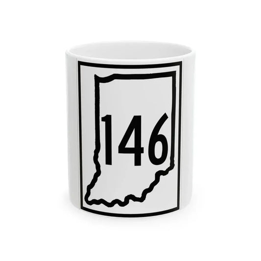 Indiana 146 1940 (Indiana) (Road Sign) White Coffee Mug 11oz - Go Mug Yourself