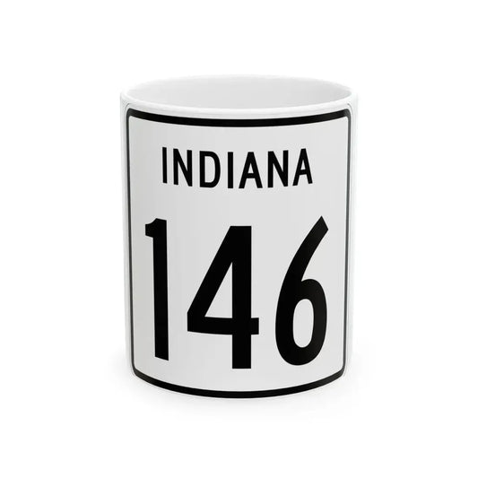 Indiana 146 1955 (Indiana) (Road Sign) White Coffee Mug 11oz - Go Mug Yourself