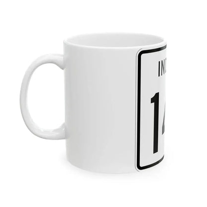Indiana 146 1955 (Indiana) (Road Sign) White Coffee Mug - Go Mug Yourself
