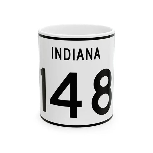 Indiana 148 (Indiana) (Road Sign) White Coffee Mug 11oz - Go Mug Yourself