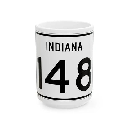 Indiana 148 (Indiana) (Road Sign) White Coffee Mug 15oz - Go Mug Yourself
