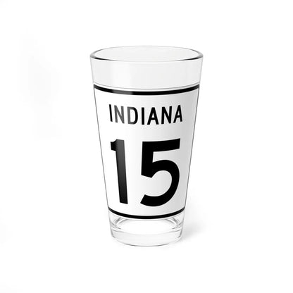 Indiana 15 (Indiana) (Road Sign) Pint Glass 16oz 16oz - Go Mug Yourself
