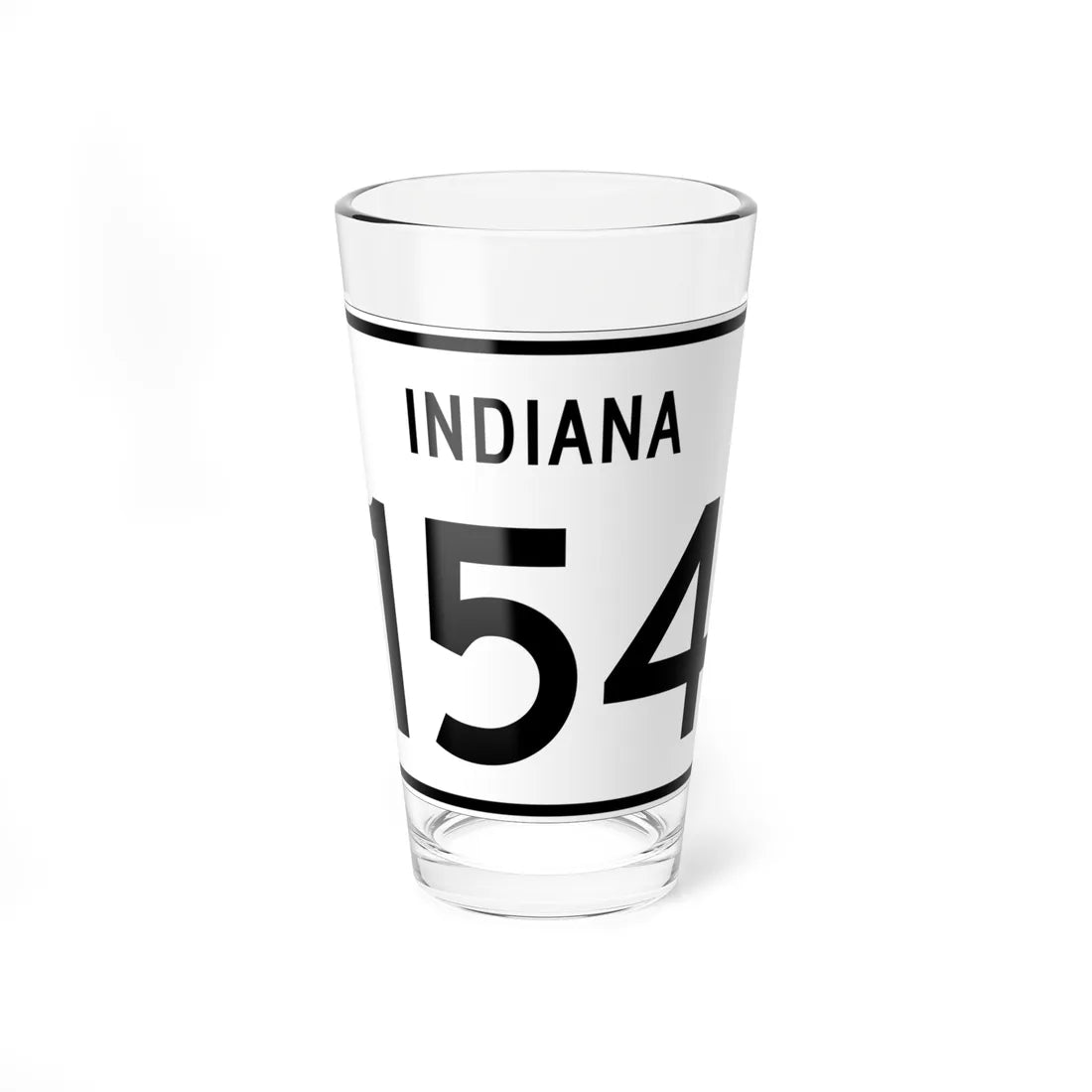 Indiana 154 (Indiana) (Road Sign) Pint Glass 16oz 16oz - Go Mug Yourself