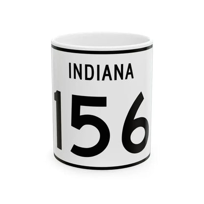 Indiana 156 (Indiana) (Road Sign) White Coffee Mug 11oz - Go Mug Yourself
