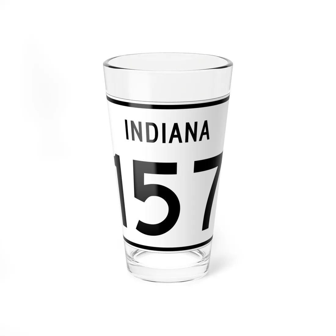 Indiana 157 (Indiana) (Road Sign) Pint Glass 16oz 16oz - Go Mug Yourself