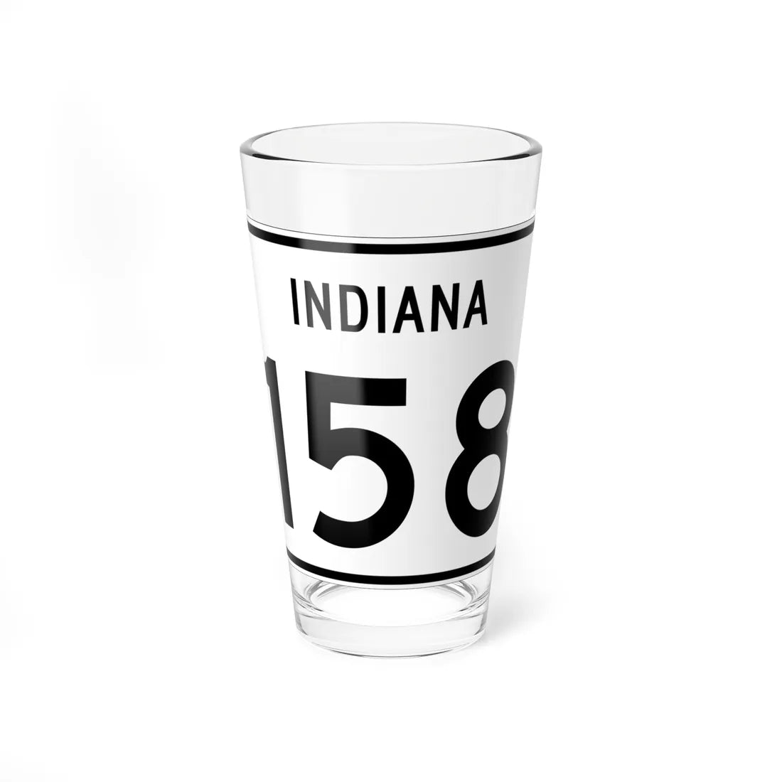 Indiana 158 (Indiana) (Road Sign) Pint Glass 16oz 16oz - Go Mug Yourself