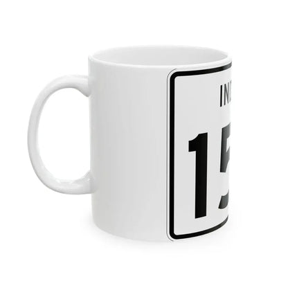 Indiana 158 (Indiana) (Road Sign) White Coffee Mug - Go Mug Yourself