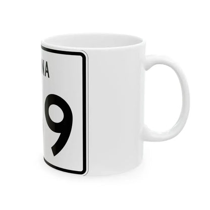 Indiana 159 (Indiana) (Road Sign) White Coffee Mug - Go Mug Yourself