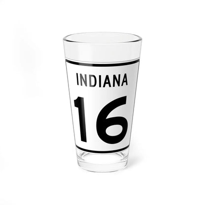 Indiana 16 1955 (Indiana) (Road Sign) Pint Glass 16oz 16oz - Go Mug Yourself