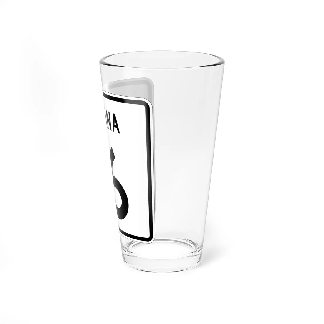 Indiana 16 (Indiana) (Road Sign) Pint Glass 16oz - Go Mug Yourself