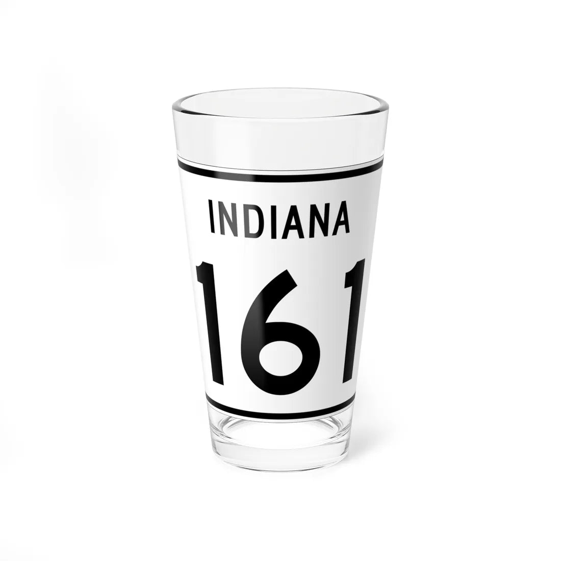 Indiana 161 (Indiana) (Road Sign) Pint Glass 16oz 16oz - Go Mug Yourself