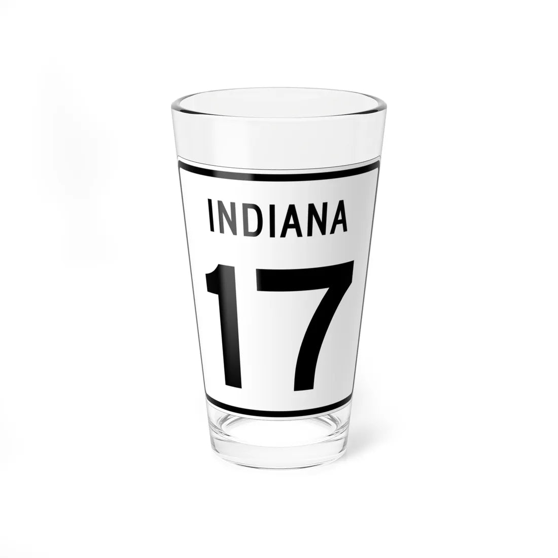 Indiana 17 1955 (Indiana) (Road Sign) Pint Glass 16oz 16oz - Go Mug Yourself