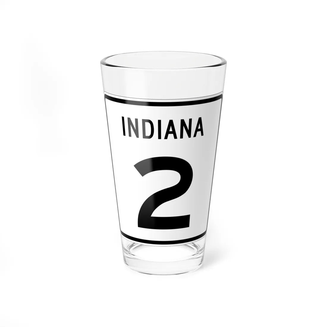 Indiana 2 1955 (Indiana) (Road Sign) Pint Glass 16oz 16oz - Go Mug Yourself