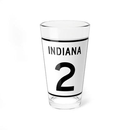 Indiana 2 (Indiana) (Road Sign) Pint Glass 16oz 16oz - Go Mug Yourself