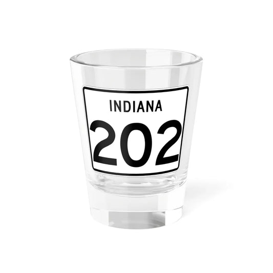 Indiana 202 (Indiana) (Road Sign) Shot Glass 1.5oz 1.5oz - Go Mug Yourself