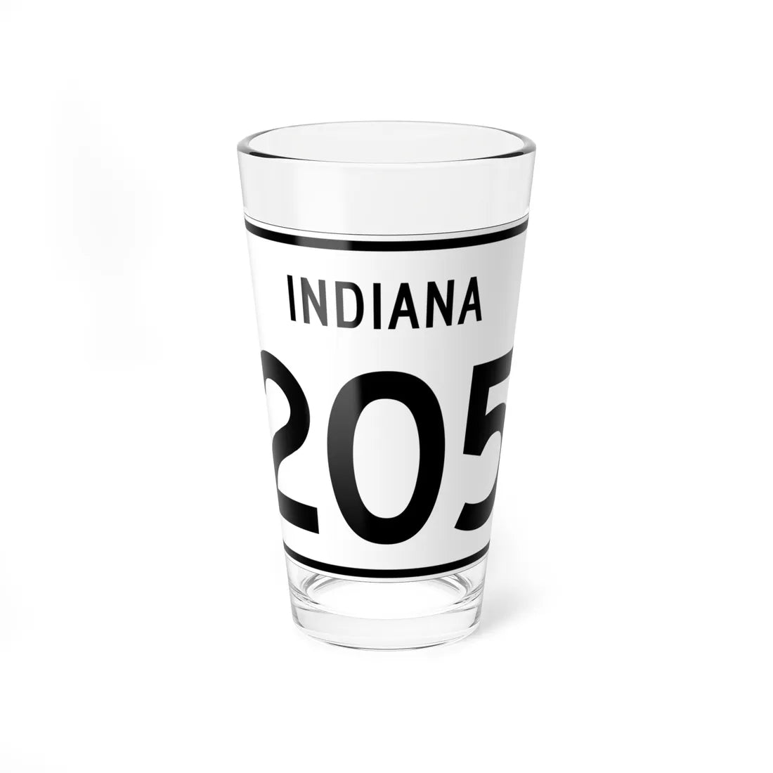 Indiana 205 (Indiana) (Road Sign) Pint Glass 16oz 16oz - Go Mug Yourself