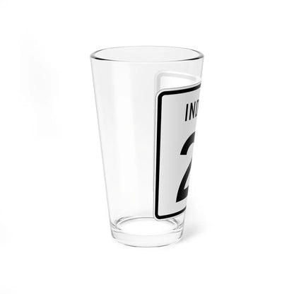 Indiana 21 (Indiana) (Road Sign) Pint Glass 16oz - Go Mug Yourself