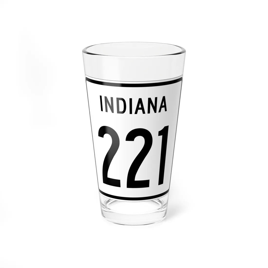 Indiana 221 1955 (Indiana) (Road Sign) Pint Glass 16oz 16oz - Go Mug Yourself