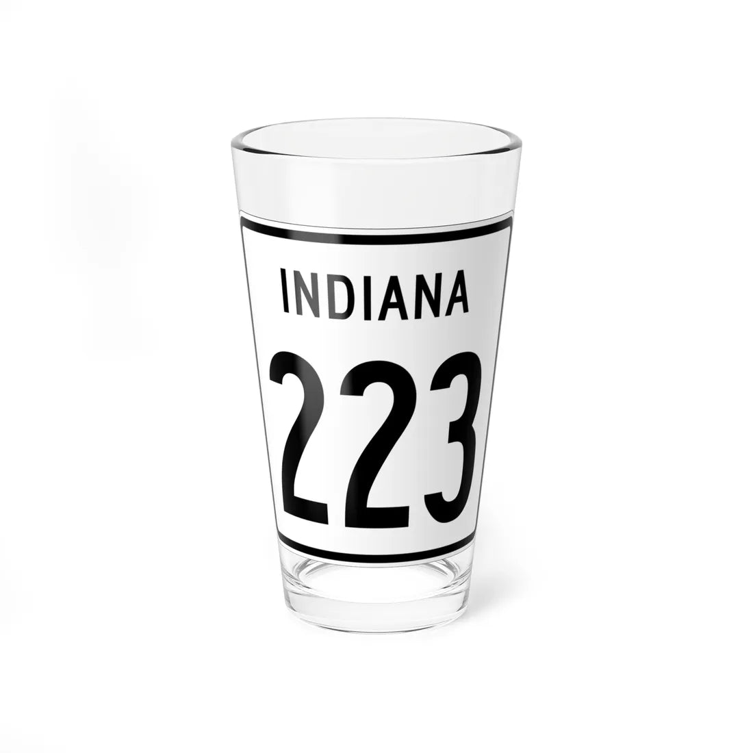 Indiana 223 1955 (Indiana) (Road Sign) Pint Glass 16oz 16oz - Go Mug Yourself
