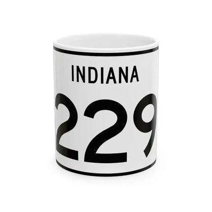 Indiana 229 (Indiana) (Road Sign) White Coffee Mug 11oz - Go Mug Yourself